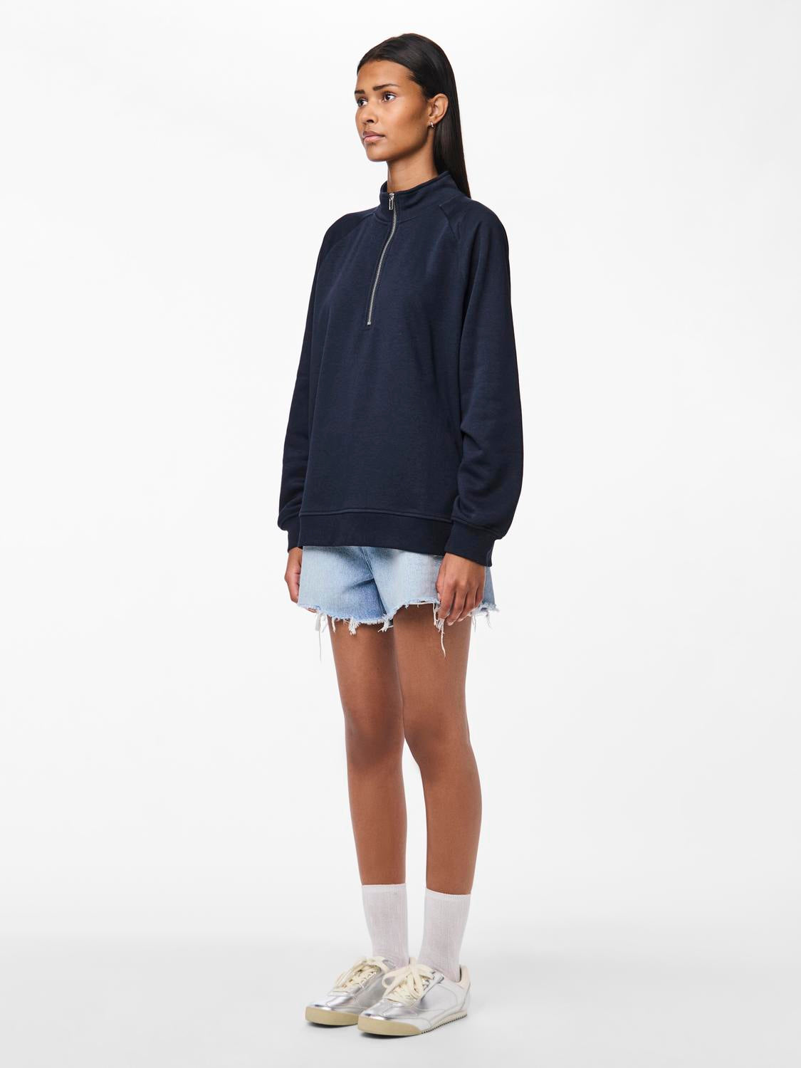 PCCHILLI Half Zip Sweatshirt - Sky Captain